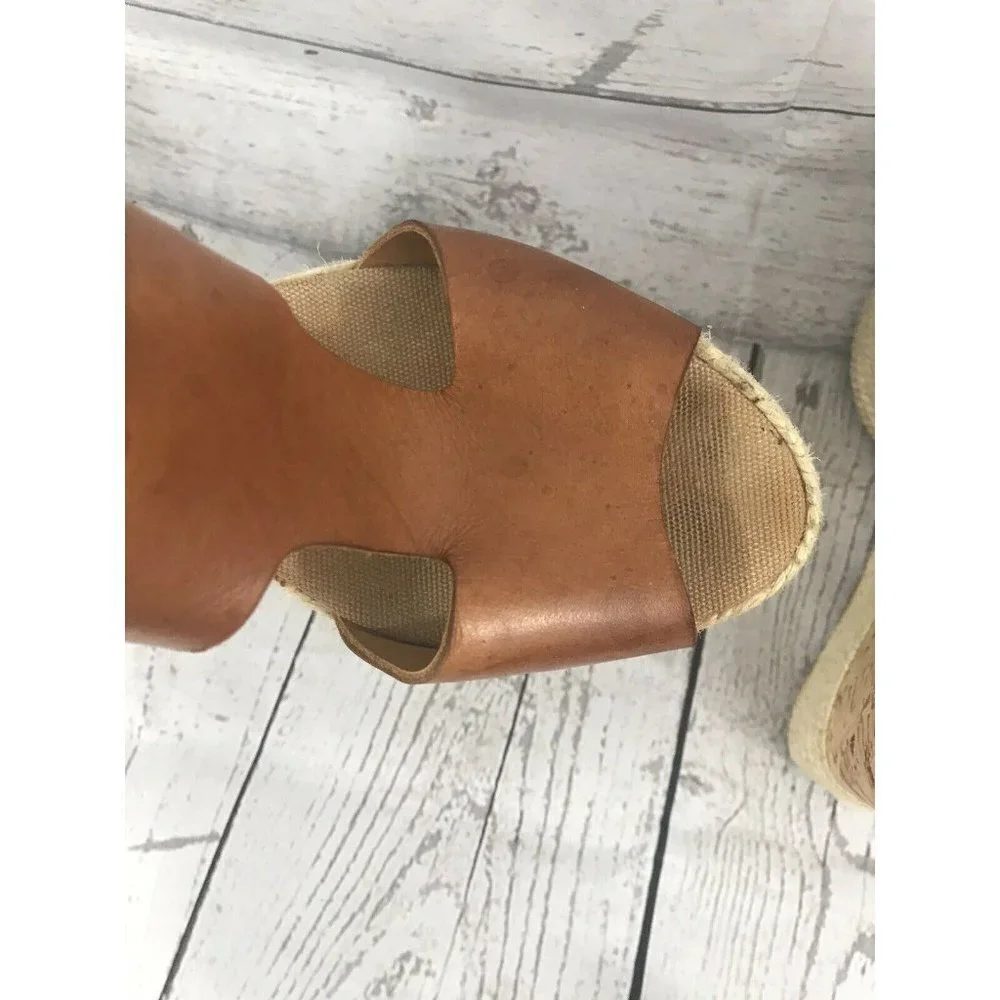 Bettye Muller Espadrille Platform Wedge Leather